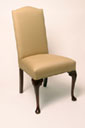 cabriole leg leather dining chairs